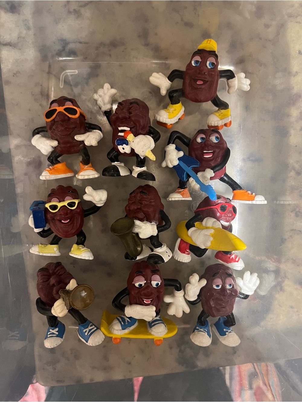 Novelty Chocolate Raisin Character Toy Pack - Brown Figurines Set